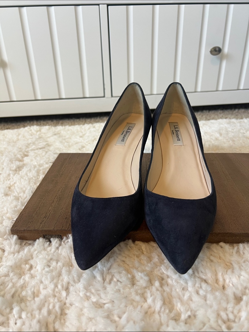 Lk Bennett Audrey Pointed-Toe Suede Heeled 7.5/38.5 NEW - Picture 2 of 5